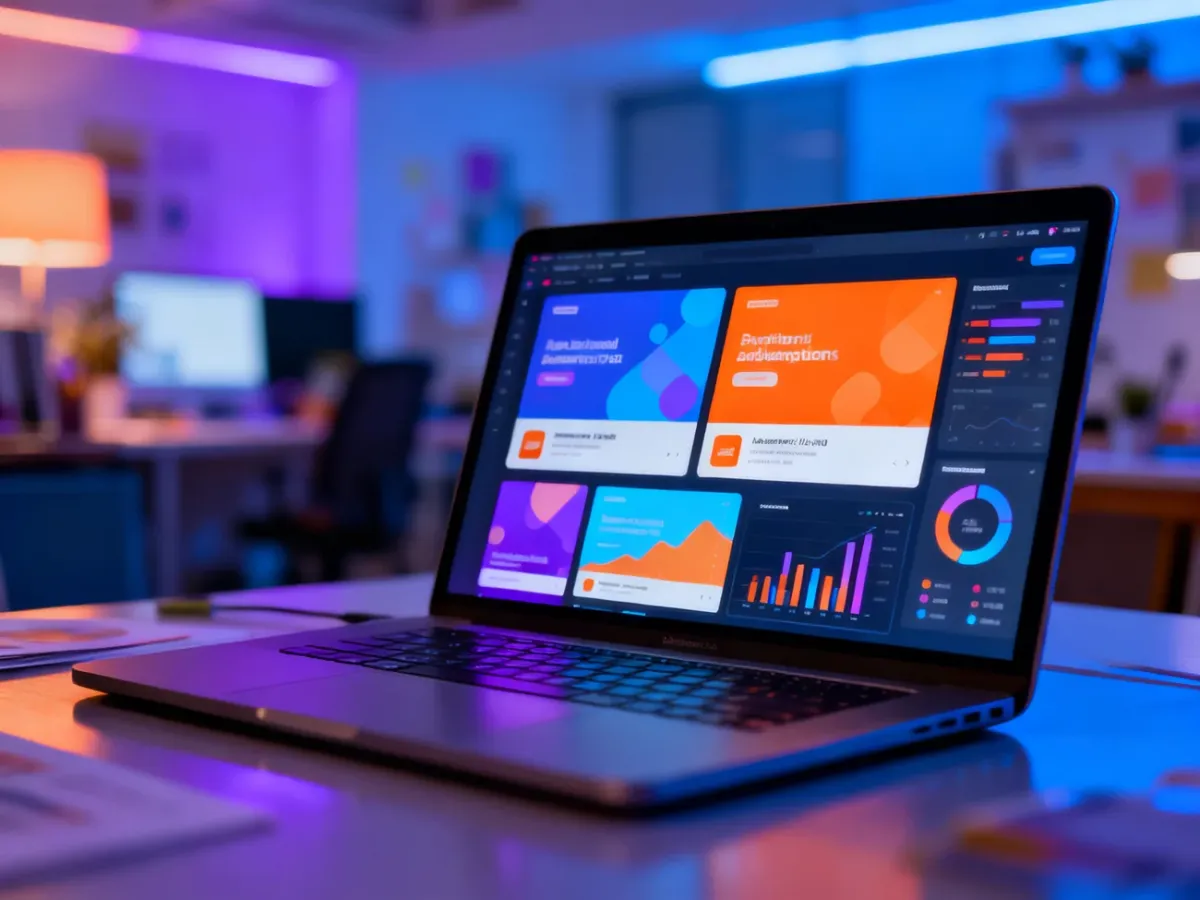 Projektowanie elastycznych reklam displayowych na laptopie